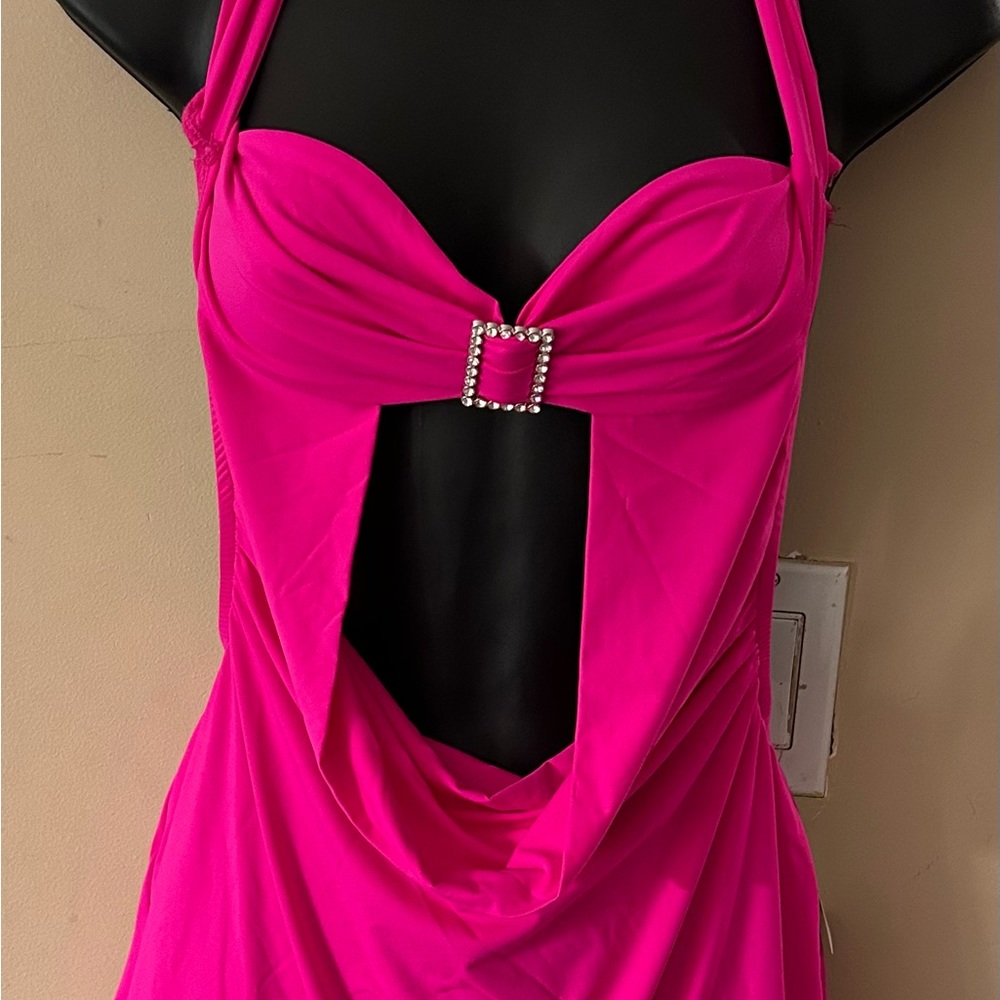 New Pink mini dress in pink.